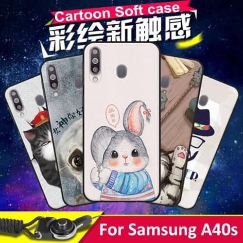 For Samsung galaxy A40s case cute cartoon soft phone Case SM-A3050 Cover For Samsung A40 s 2019 Protective Shell A3050 fundas