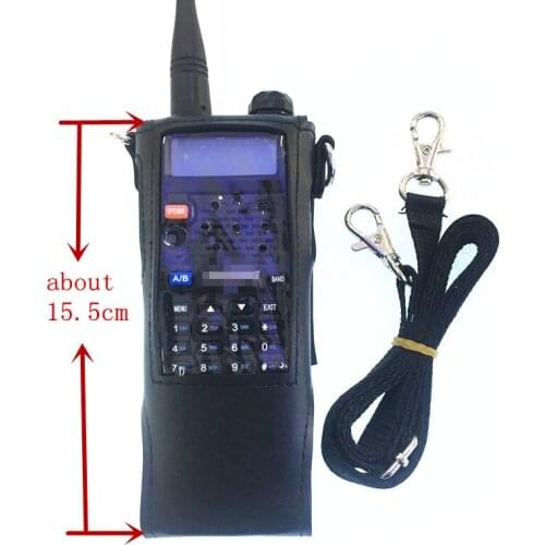Long extend soft leather case holder for 3800mah battery for Baofeng BF-UV5R,UV5RPLUS UV5RE Tonfa UV985 TYT TH-UVF8D etc radio