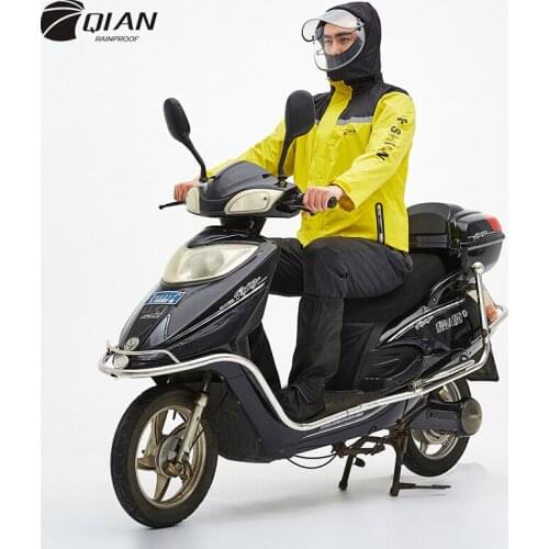 QIAN Raincoats Suit Impermeable Women/Men Hooded Motorcycle Poncho Motorcycle Rainwear Climb Rain Coat Hiking Fishing Rain Gear