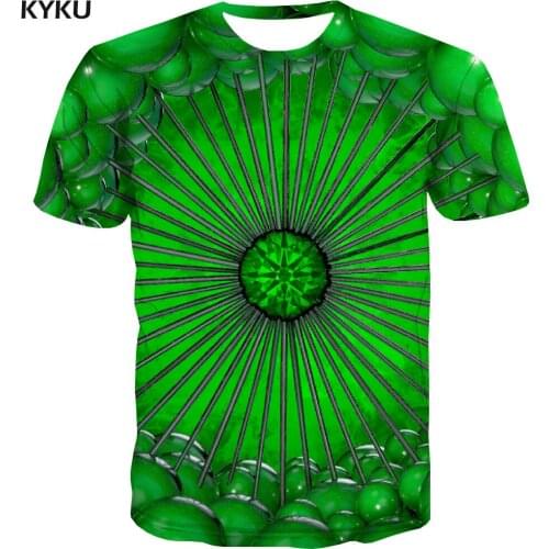 3d Tshirt Dizziness T shirt Men Abstract Shirt Print Psychedelic Funny T shirts Green Tshirt Printed Mens Clothing T shirts