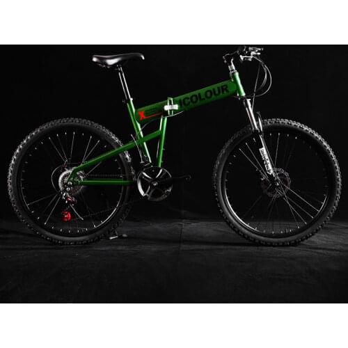 Mountain Bike Variable Speed Folding Bicycle Shock Absorber Double Disc Brake Adult Student Man Cool