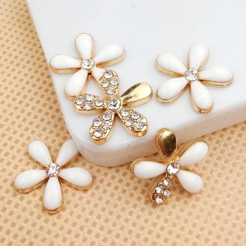 Hot sale clover five small flowers diy hand-pasted diamond mobile phone shell jewelry accessories