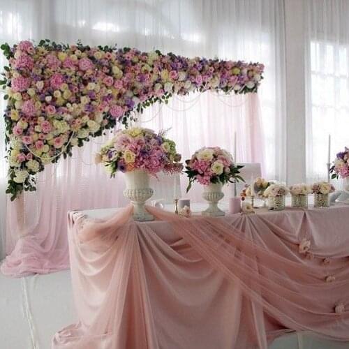 Hot Pink Wedding Flower Wall Artifical roses Silk Flower Backdrop flower Decoration 1.5M x 1M