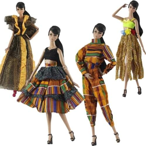 Fashion 11.5" Doll Clothes Set For Barbie Accessories Outfits Top Skirt Dress 1/6 BJD Clothes Kids Playhouse DIY Toy Girl Gifts