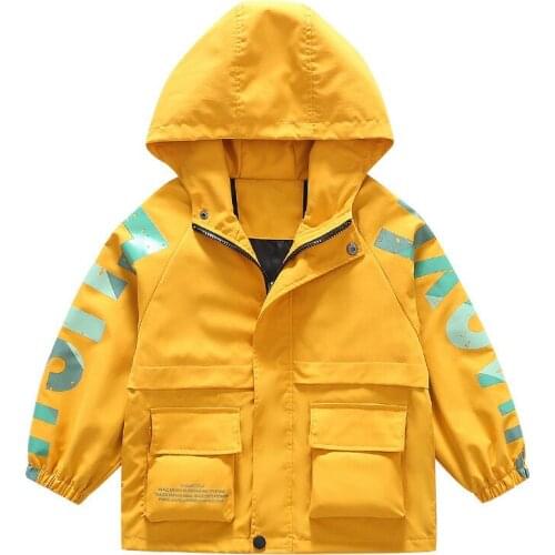 Kids Boys letters printed hooded jacket new spring / autumn big virgin tunic 4-12 years old