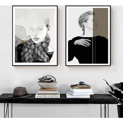 Minimalist Powerful Feminis Poster Black White Women Art Print Nordic Canvas Painting Modern Wall Picture Living Room Home Decor