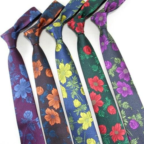 Linbaiway 7cm Mens Necktie Polyester Feathers Floral Jacquard Ties for Men Suit Business Wedding Dress Necktie Custom LOGO