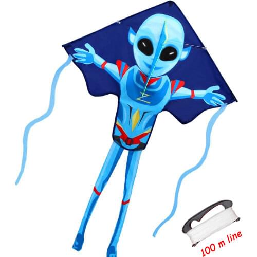 New Outdoor Fun Sports Kites For Kids And Adults Large Easy Flyer Mysterious Alien Kites 55Inch X 38Inch With String And Handle
