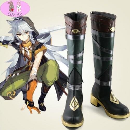 Genshin Impact Razor cosplay shoes boots Halloween Accessories leather shoes Mondstadt costum made women men game