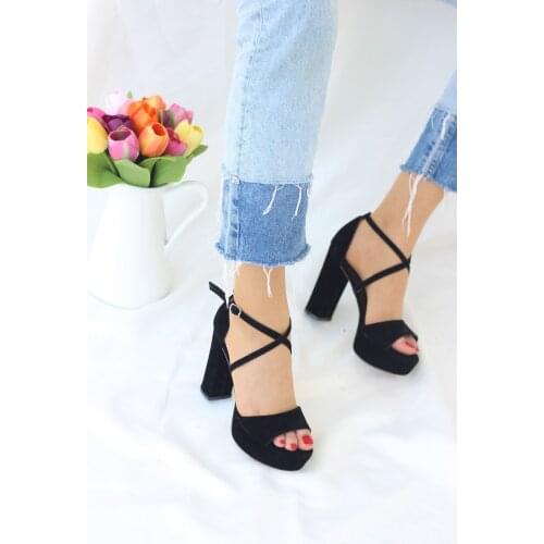Lal Shoes & Bags Cross Horsehair Platform Heels Shoes-s. Black 'Turkish' Quality 2021 Fashion Design Season Comfort Fast Shipp