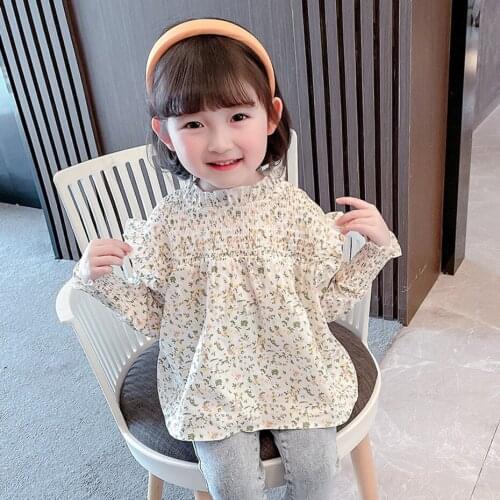 Shirts For Girls Floral Pattern Shirts For Girl Spring Autumn Kids Blouse For Girls Casual Style Clothes Girls