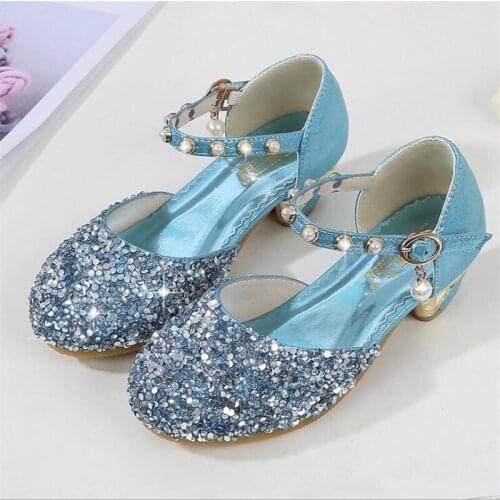 Girl High Heels Princess Sandals Kids Shoes For Girls Dress Shoes Little High Heel Glitter Summer Party Wedding Sandal Children