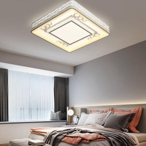 Household modern minimalist led crystal ceiling rectangular light luxury dining room bedroom lamps