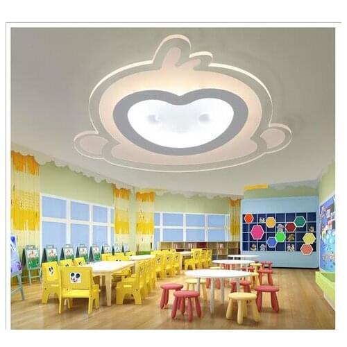 Childrens room led ceiling lamp cartoon monkey boy girl simple eye care warm and romantic bedroom ceiling light ZA920416