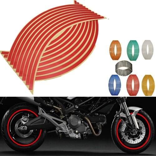 16Pcs Universal Waterproof Motorcycle Wheel Rim Reflective Stickers Moto Auto Decal For Suzuki rm 85 125 250 rmx 250 rmz 250 450
