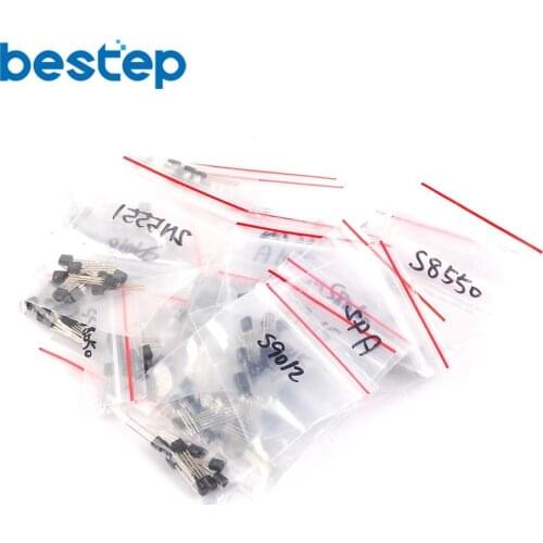 TL431 A733 C1815 A1015 C945 2N3904 2N3906 SS8050 SS8550 2N2222 21valuesX10pcs=210pcs,Transistor Assorted Kit