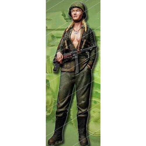 Unassambled 1/16 120MM modern girl with hat Resin figure miniature model kits Unpainted