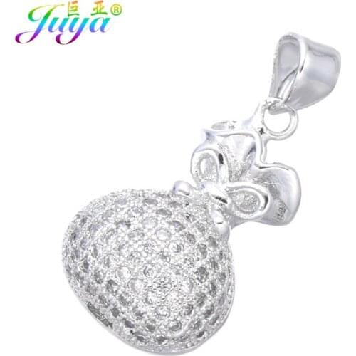 Top Quality AAA Cubic Zircon Jewelry Supplies Gold/Rose Gold Purse Charm Pendant Accessories For Women Kid Jewelry Making