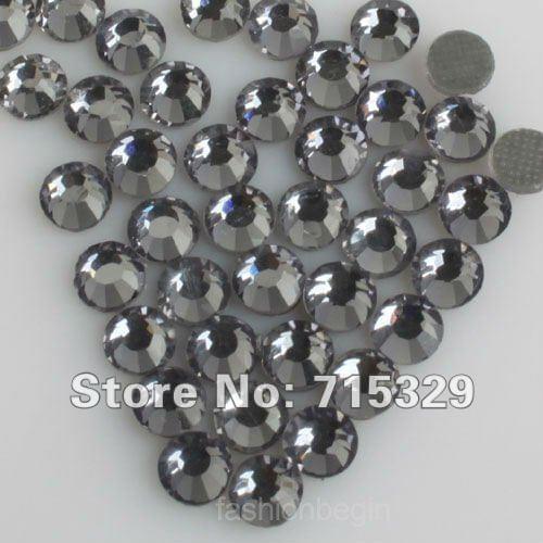 High Quality ss6-ss30 grey DMC HotFix FlatBack Rhinestones crystal hot fix stone Iron On Rhinestones garment sewing stones