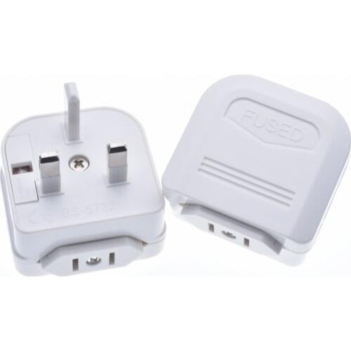 High Quality UK Converter With Fuse, US/Janpan/China 2 Flat Parallel Pin Plug To Singapore Malaysia Hongkong Socket Power Adapte