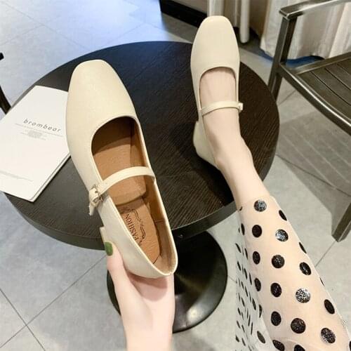 Womens fashion flats casual shoes Buckle Shallow Mouth Soft Bottom Comfortable Simple Elegant Flat Shoes Loafers Women U19-41