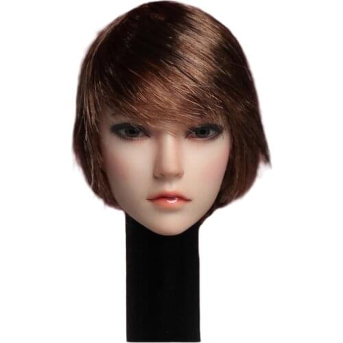 1/6 Female Head Sculpt Short Hair SDH002A B C For 12" PHIC-EN PALE Figure