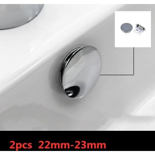2pcs Basin Sink Round Overflow Cover Ring Insert Replacement Tidy Chrome Trim Bathroom Accessories