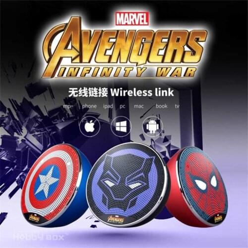 2021 Disney Marvel Iron Man Wireless Bluetooth Speaker Mini Portable Speaker Cool Multifunctional TF Music Player Speaker