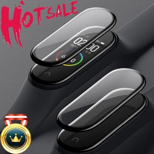 3D Protective Glass For Xiaomi Mi Band 4 5 Glass Film For Mi Band5 Smart Watchband 6 5 Soft Screen Protector Film For Mi Band 6