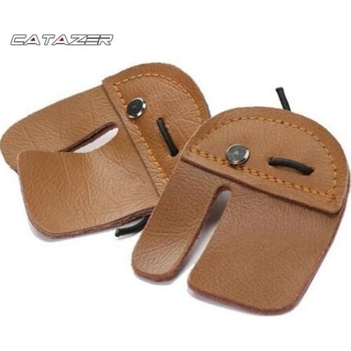 Bow Accessories Finger Recurve Mediterranean Cowhide Bow Straight Finger Protection Archery Equipment Leather Protective