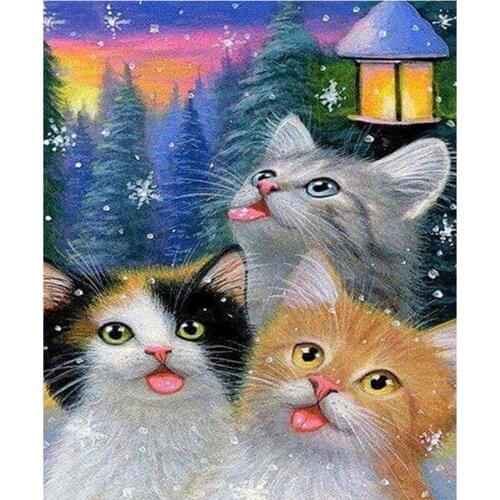 3D DIY Cat Diamond Painting Full Diamond Embroidery Sale Pictures Of Rhinestones Sale Mosaic picture Paintings From Diamond