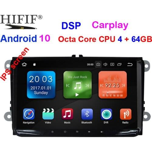 Octa Core 4G+64G HD IPS 2 din android 10.0 car dvd for vw passat b5 b6 golf 5 6 tiguan polo skoda octavia rapid car radio player
