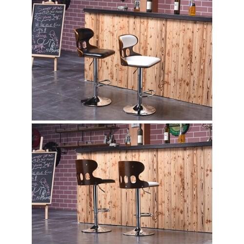 Solid wood bar chair.. Rotating lifting bar chairs
