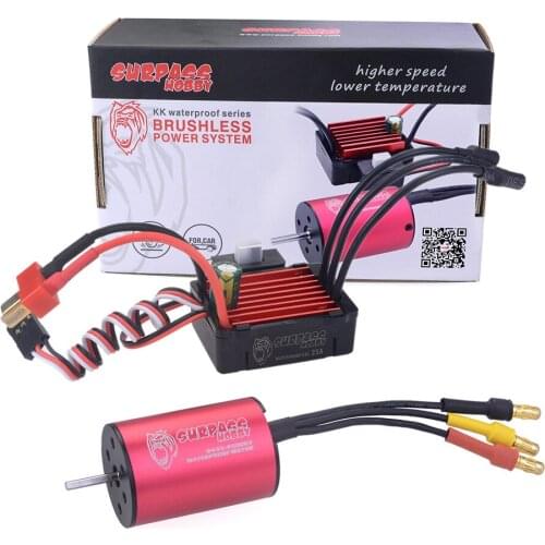SURPASS HOBBY S2435 4800KV Sensorless Brushless Motor and 25A ESC Combo Set for 1/16 1/18 Truck
