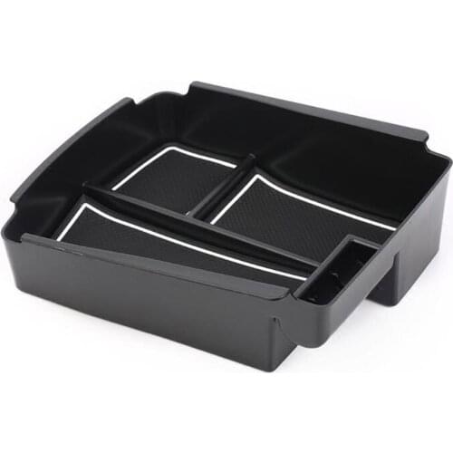 Black ABS Car Interior Console Armrest Box Storage Container Holder Organizer For Kia Sorento 2015 2016 2017 Auto Accessories