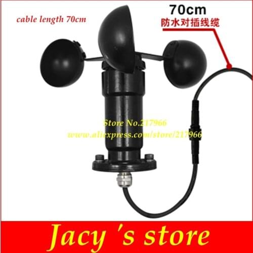Wind speed sensor transmitter speed three cup anemometer pulse RS485 modbus 0-10V 0-5V 4-20MA 0-2V OUTPUT