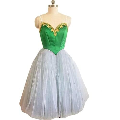Emerald Turquoise Ballet Long Tutu Dress Green Romantic Professional Ballet Costume Tutus Ballerina Tulle Dress