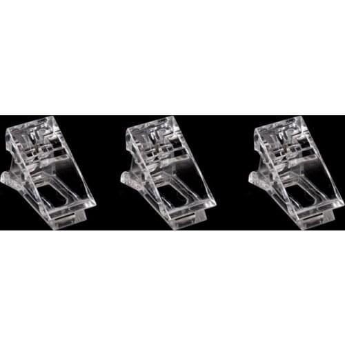 3PCS Nail Art Extension Gel Fixed Clip Clear Gel Quick Building Nail Tips Clips Nails Extension UV LED Tweezers Nail Art Tools