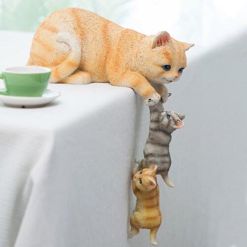 Creative European Resin Cute Cat Animal Style Decoration Living Room Bedroom Home Decorat Ornaments