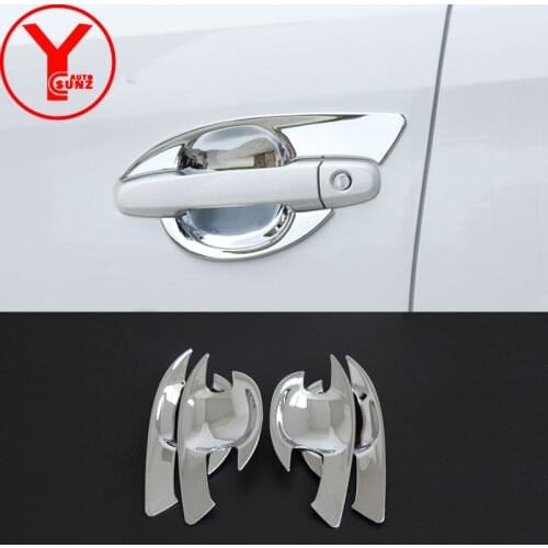 Door handle bowl cover For Toyota Yaris L hatchback 2014 2015 2016 chrome Door Handle Bowl Frame Covers ABS accessories YCSUNZ