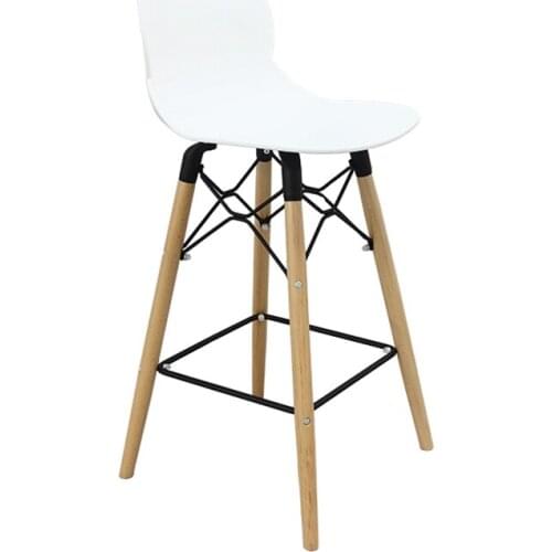 Set of 4 Modern Dining Chair Strong Frame PP Body Modern Design Stainless Steel Bar Stools Kitchen Chair for Dining Room