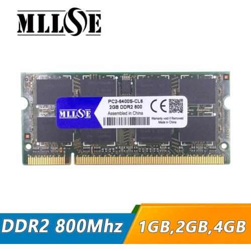 MLLSE 1gb 2gb 4gb ddr2 800 pc2-6400 so-dimm laptop, ddr2 800 2gb pc2 6400 sdram notebook, memory ram ddr2 2gb 800mhz dimm