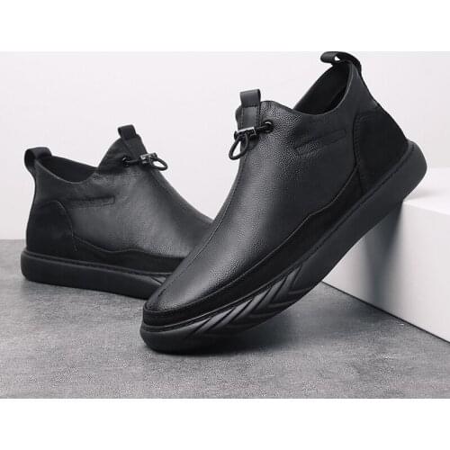 Shoes casual Moccasins chelsea for BOOTS ankle mens high High hombre boots masculino dress sneakers zapatos mens punk moccasins