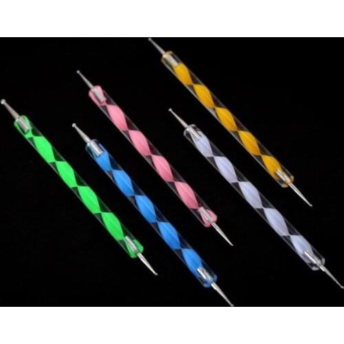 Wholesale Salon Nail Art Brushes UV Gel Painting Carving Brush Dotting Pen Manicure Polishing Dot Drawing Nail Art Decorations