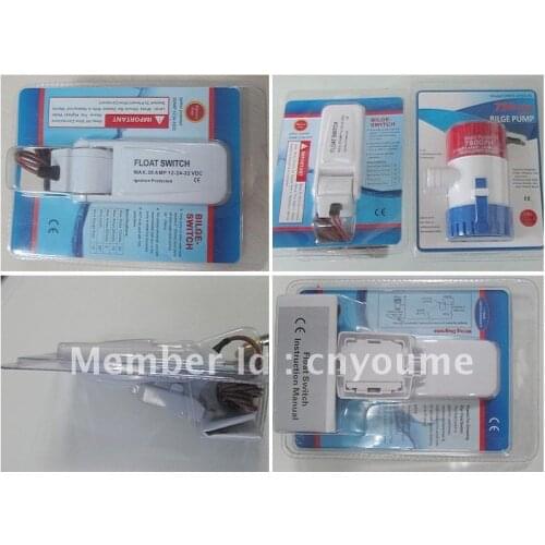 BILGE PUMP with FLOAT SWITCH 12 Volt Boat Kayak or Marine