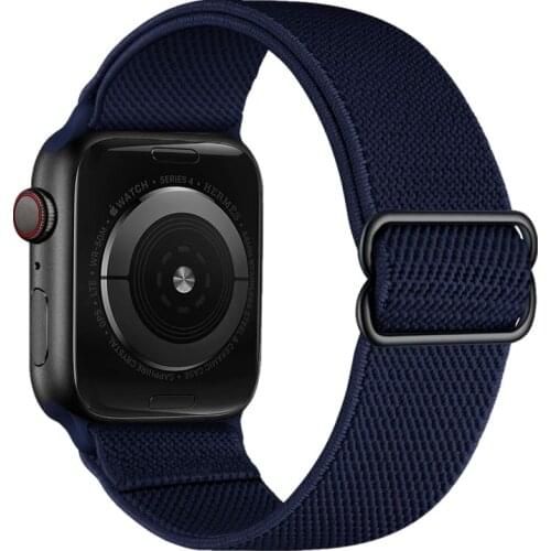 Nylon Strap For Apple Watch Band 44mm SE Series 6 40mm Braided Sport Elastic Solo Loop Watchbands For iWatch 5 4 Applewatch 42mm