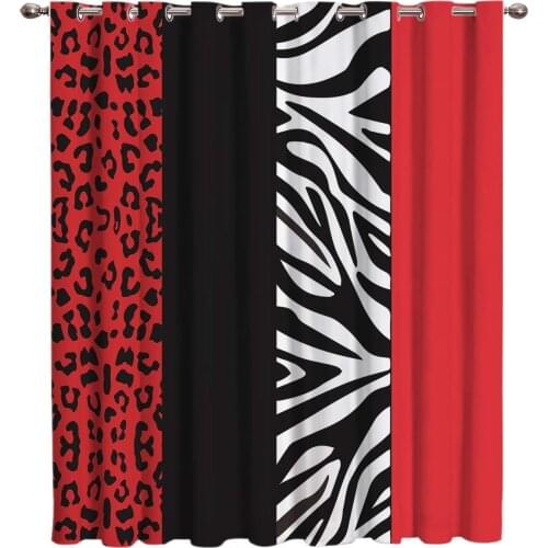 Pattern Zebra Print Leopard Print Window Curtains Living Room Fabric Drapes Curtain Home Decor Curtains for Bedroom