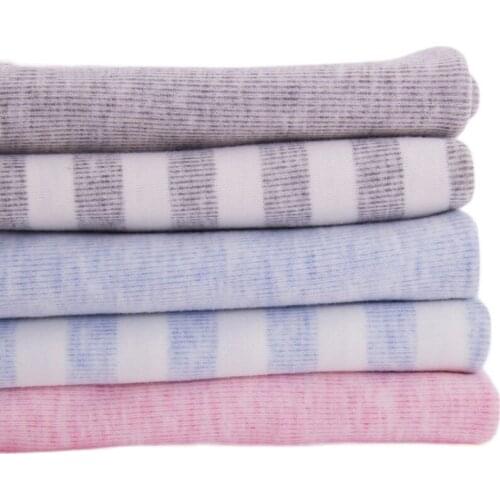 Knitted Fabric Colourful Cotton wool Jersey Vest Fabric For baby Cloth 50*185cm