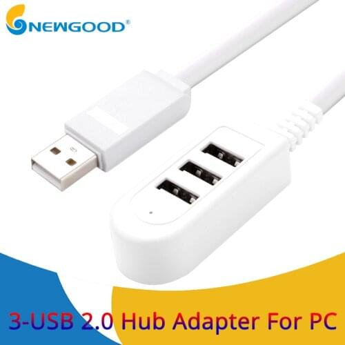 3-USB Hubs Mini USB 2.0 Hi-Speed 3 Port USB Hub Splitter Hub Adapter For PC Computer For Portable Hard Drives For USB Charging
