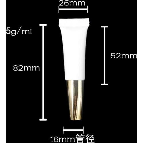 Wholesale-100pcs/lot 5ml empty soft tube, cosmetic empty tube,make up container with Al. cap and PP plug,size D16*H85mm